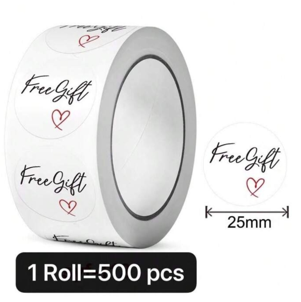 500 'Free Gift' Sticker Roll-Buyer's Choice